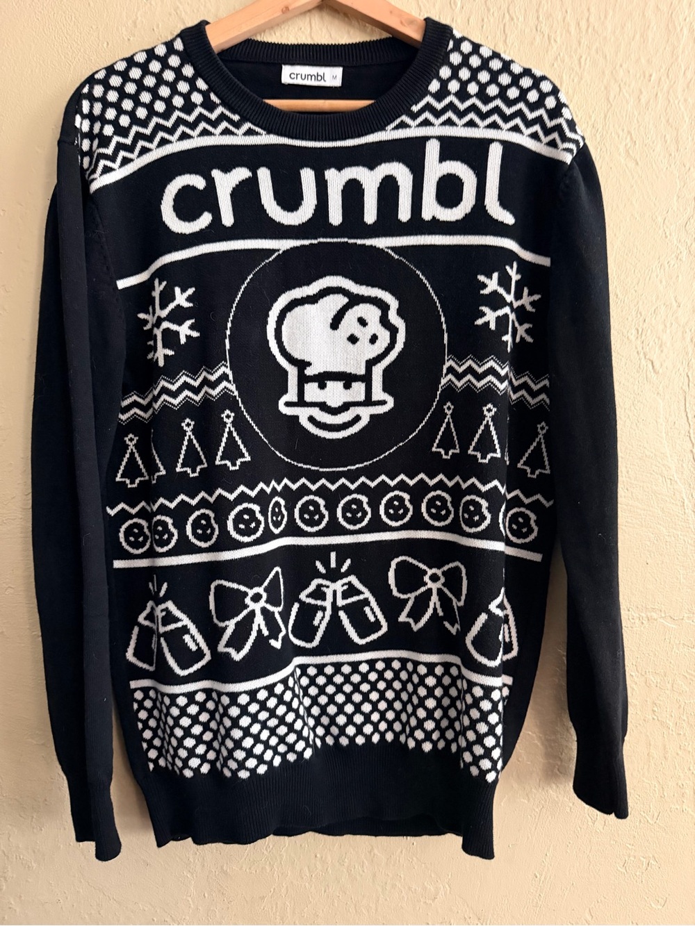 Black & White Logo Crewneck Sweater